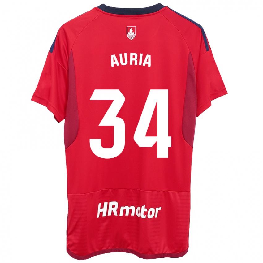 Kinder Miguel Auria #34 Rot Heimtrikot Trikot 2023/24 T-Shirt Österreich