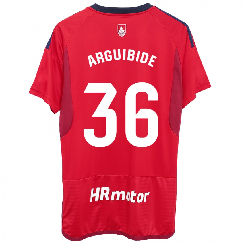 Kinder Iñigo Arguibide #36 Rot Heimtrikot Trikot 2023/24 T-Shirt Österreich