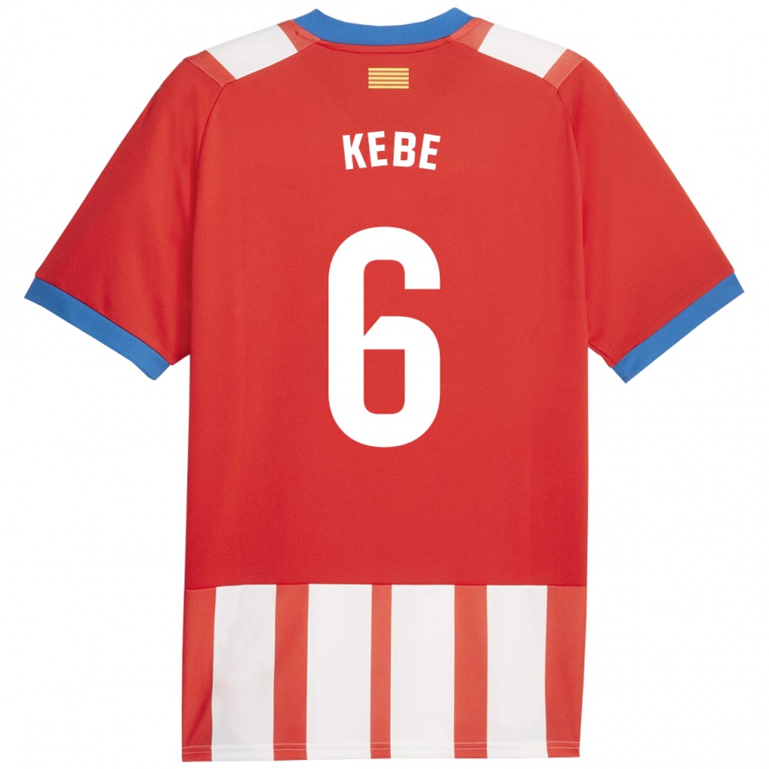 Kinder Ibrahima Kébé #6 Rot-Weiss Heimtrikot Trikot 2023/24 T-Shirt Österreich