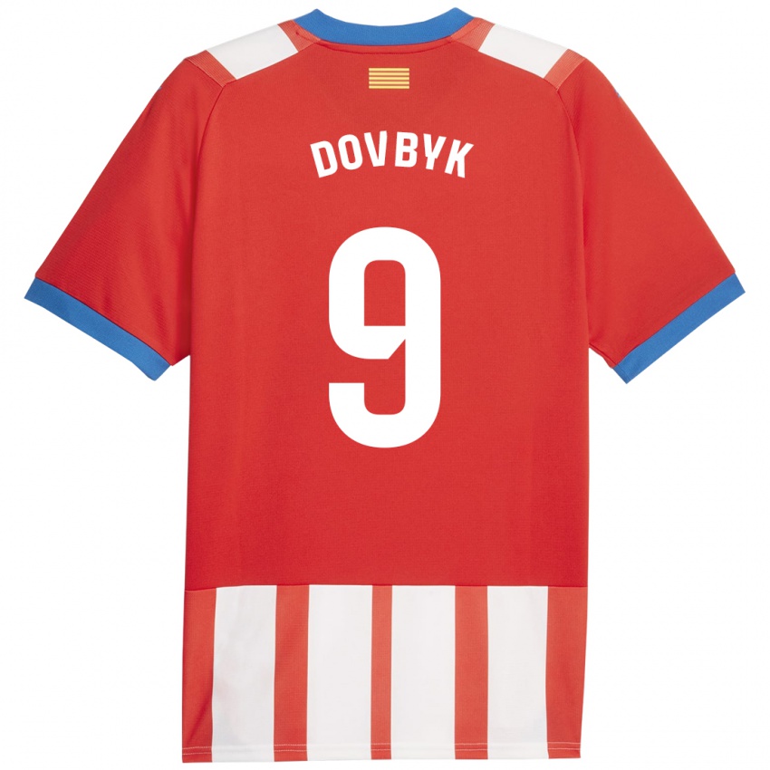 Kinder Artem Dovbyk #9 Rot-Weiss Heimtrikot Trikot 2023/24 T-Shirt Österreich