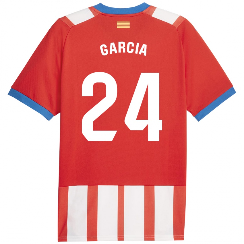 Kinder Borja García #24 Rot-Weiss Heimtrikot Trikot 2023/24 T-Shirt Österreich