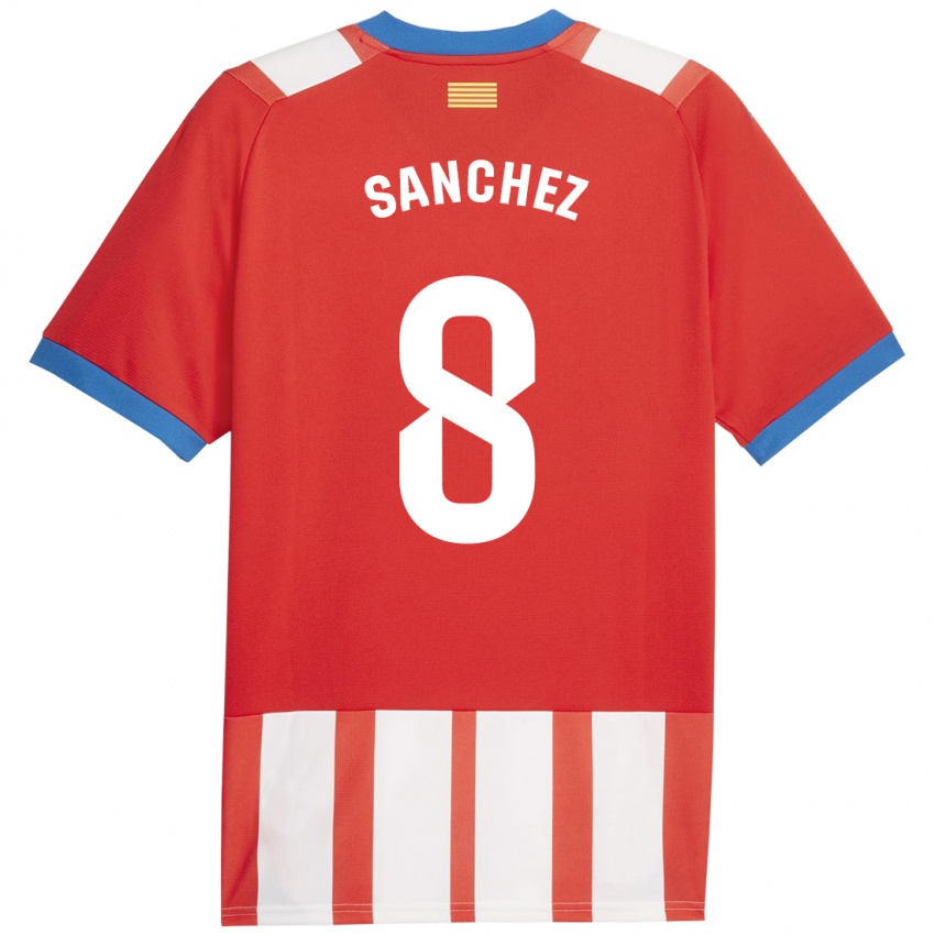 Kinder Miguel Ángel Sánchez #8 Rot-Weiss Heimtrikot Trikot 2023/24 T-Shirt Österreich