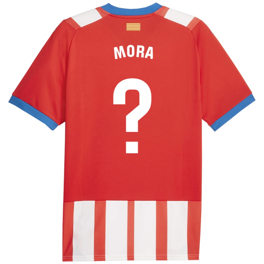 Kinder Adrià Mora #0 Rot-Weiss Heimtrikot Trikot 2023/24 T-Shirt Österreich