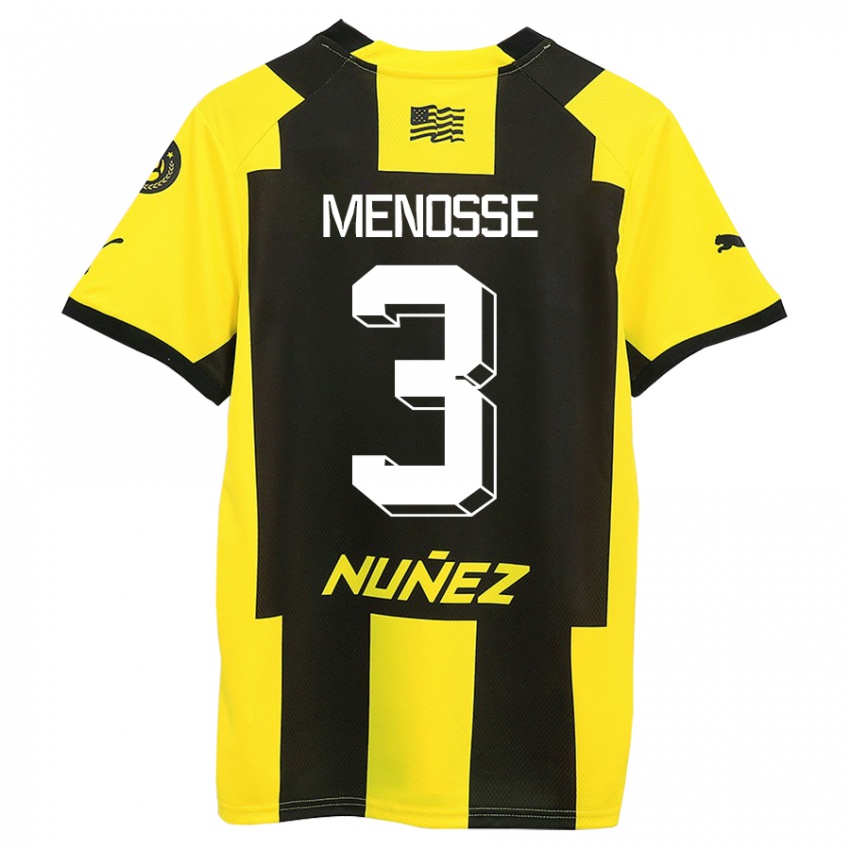 Kinder Hernán Menosse #3 Gelb Schwarz Heimtrikot Trikot 2023/24 T-Shirt Österreich