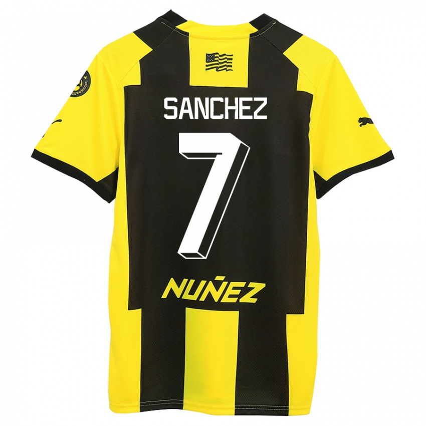 Kinder Carlos Sánchez #7 Gelb Schwarz Heimtrikot Trikot 2023/24 T-Shirt Österreich