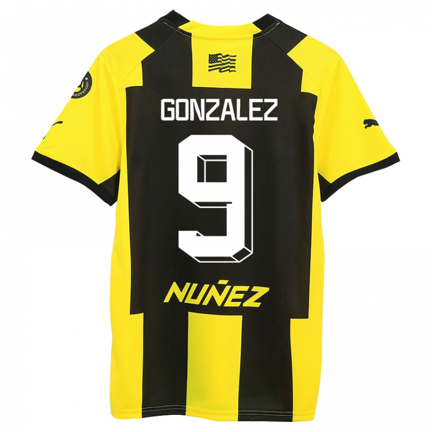 Kinder Franco González #9 Gelb Schwarz Heimtrikot Trikot 2023/24 T-Shirt Österreich