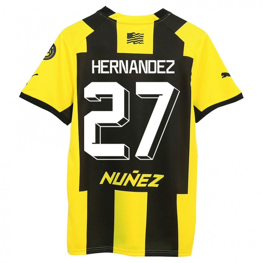 Kinder Lucas Hernández #27 Gelb Schwarz Heimtrikot Trikot 2023/24 T-Shirt Österreich