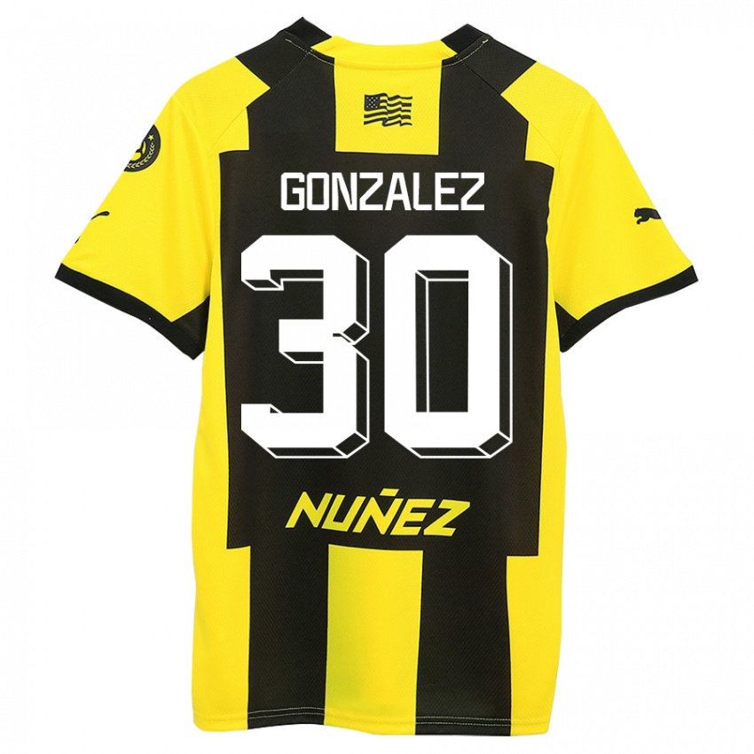Kinder Ángel González #30 Gelb Schwarz Heimtrikot Trikot 2023/24 T-Shirt Österreich
