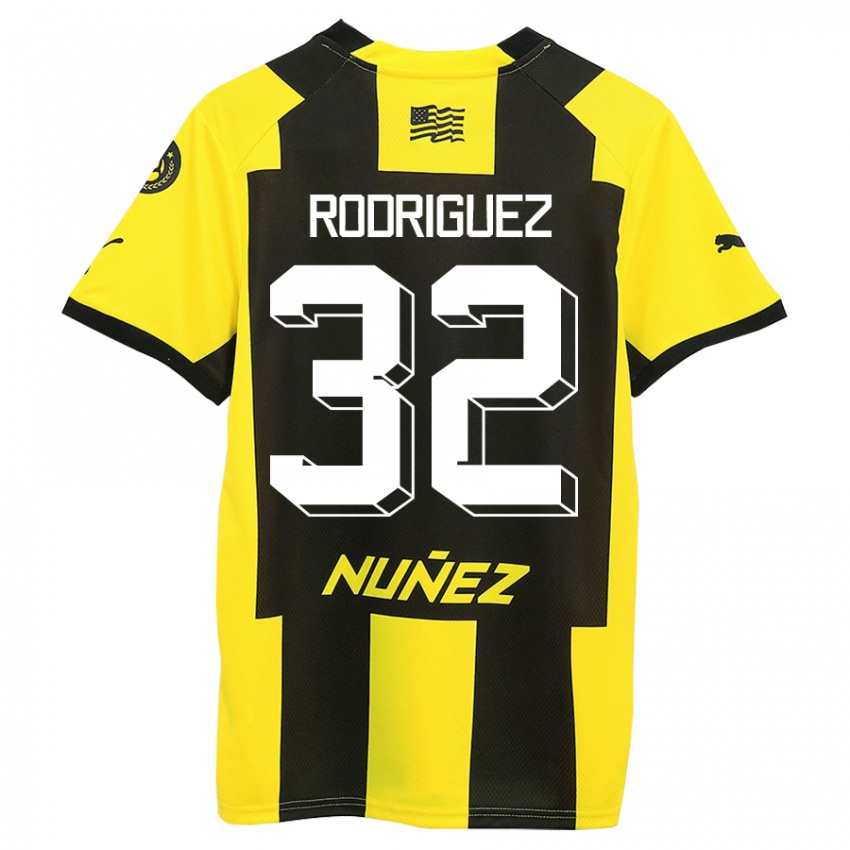 Kinder Randall Rodríguez #32 Gelb Schwarz Heimtrikot Trikot 2023/24 T-Shirt Österreich