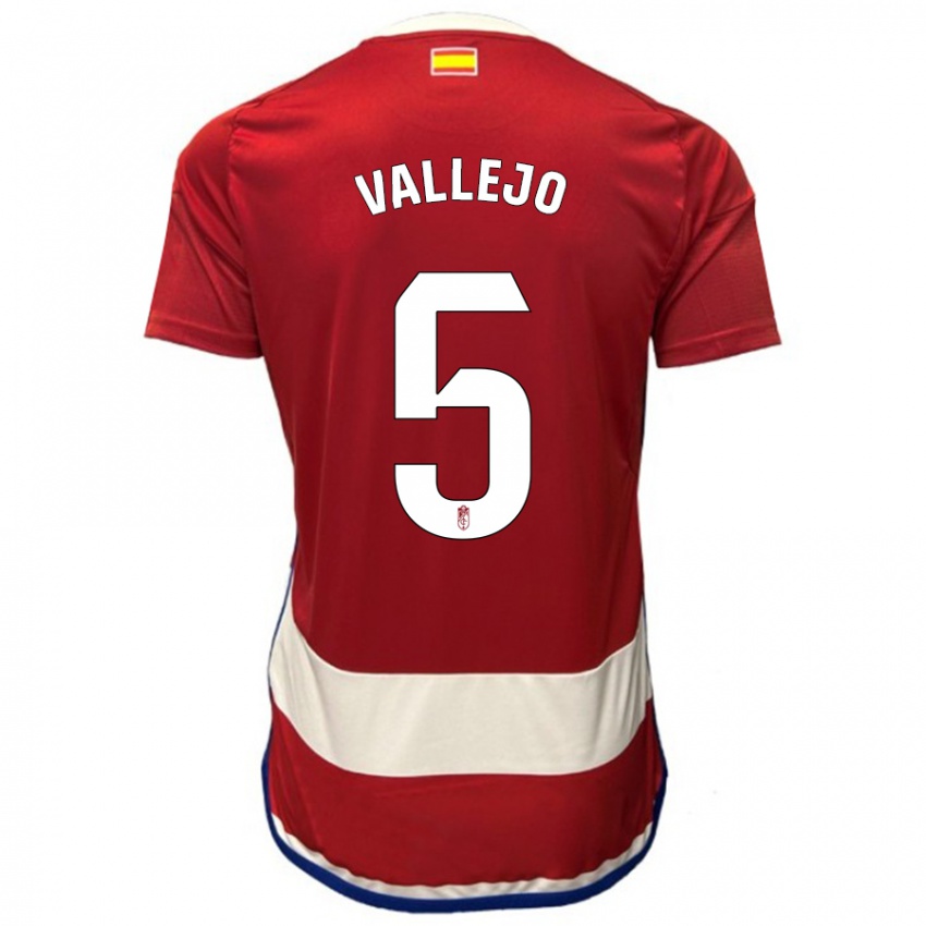 Kinder Jesus Vallejo #5 Rot Heimtrikot Trikot 2023/24 T-Shirt Österreich