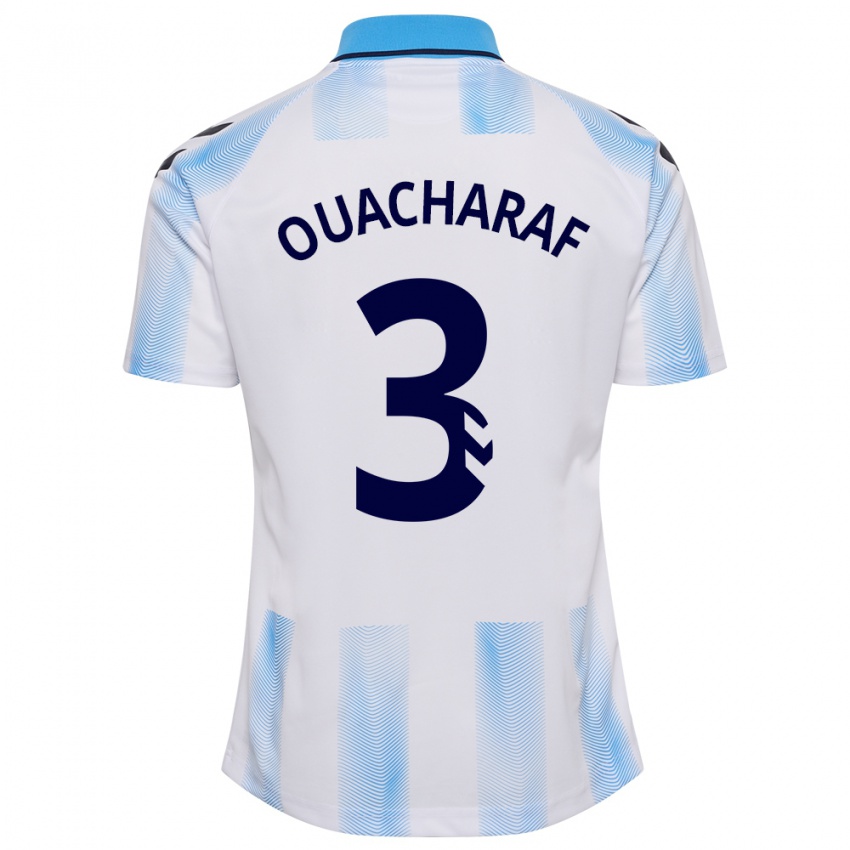 Kinder Bilal Ouacharaf #3 Weiß Blau Heimtrikot Trikot 2023/24 T-Shirt Österreich