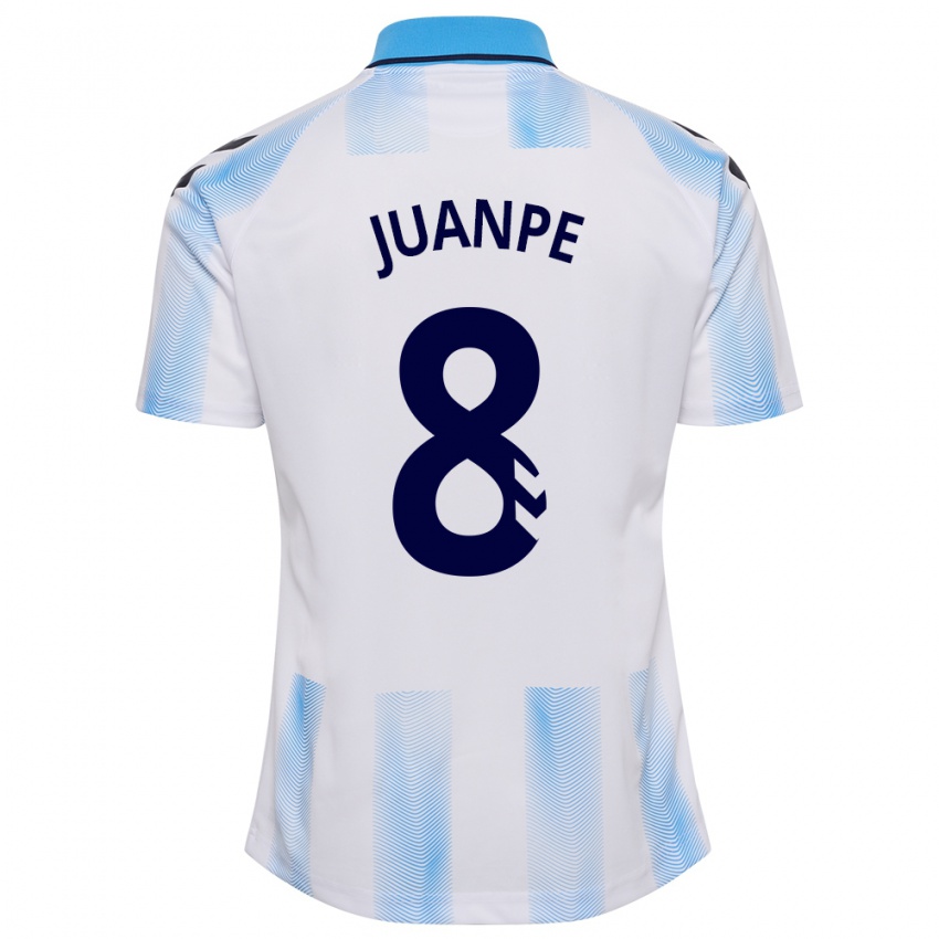 Kinder Juanpe #8 Weiß Blau Heimtrikot Trikot 2023/24 T-Shirt Österreich