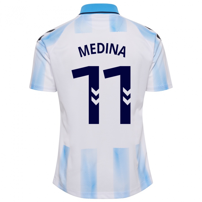 Kinder Kevin Medina #11 Weiß Blau Heimtrikot Trikot 2023/24 T-Shirt Österreich