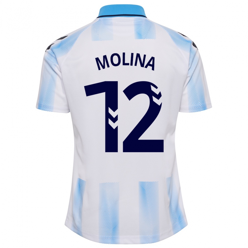 Kinder Manu Molina #12 Weiß Blau Heimtrikot Trikot 2023/24 T-Shirt Österreich