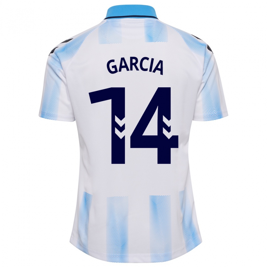 Kinder Víctor García #14 Weiß Blau Heimtrikot Trikot 2023/24 T-Shirt Österreich