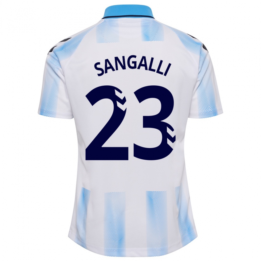 Kinder Luca Sangalli #23 Weiß Blau Heimtrikot Trikot 2023/24 T-Shirt Österreich