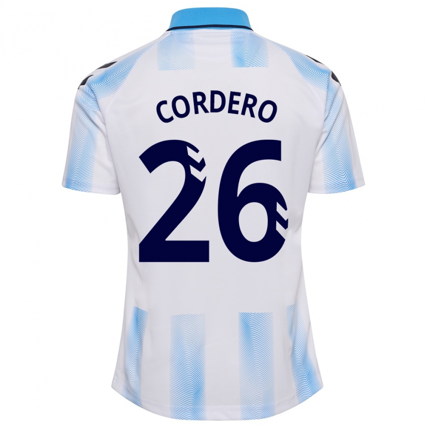 Kinder Antonio Cordero #26 Weiß Blau Heimtrikot Trikot 2023/24 T-Shirt Österreich