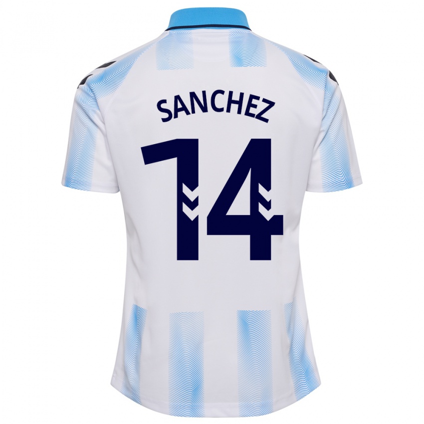 Kinder Rubén Sánchez #14 Weiß Blau Heimtrikot Trikot 2023/24 T-Shirt Österreich