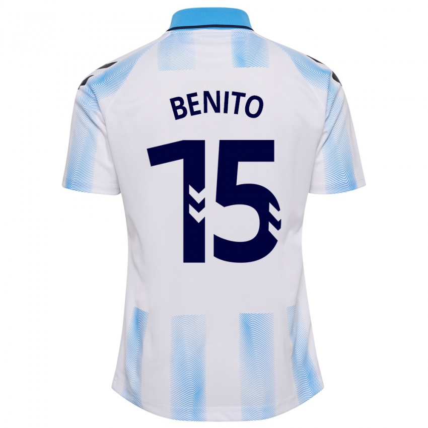 Kinder Iván Benito #15 Weiß Blau Heimtrikot Trikot 2023/24 T-Shirt Österreich