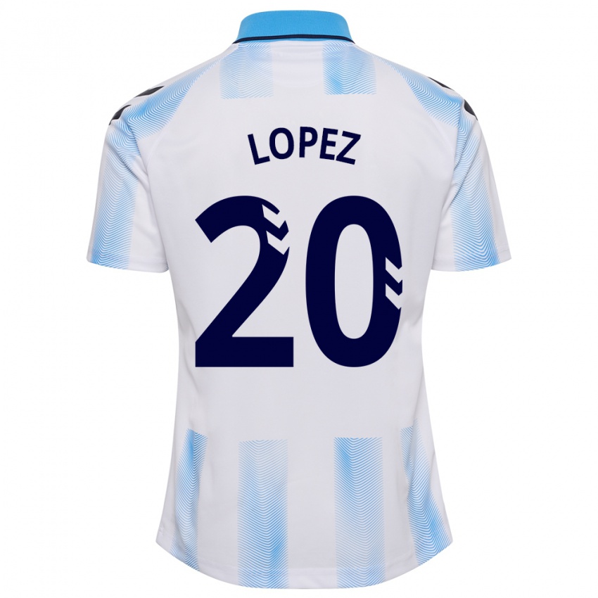 Kinder Adri López #20 Weiß Blau Heimtrikot Trikot 2023/24 T-Shirt Österreich