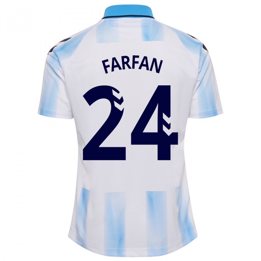 Kinder María Farfán #24 Weiß Blau Heimtrikot Trikot 2023/24 T-Shirt Österreich