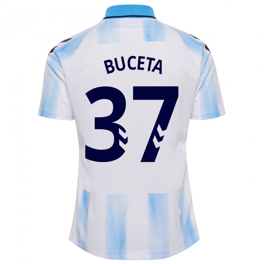 Kinder Ana Buceta #37 Weiß Blau Heimtrikot Trikot 2023/24 T-Shirt Österreich