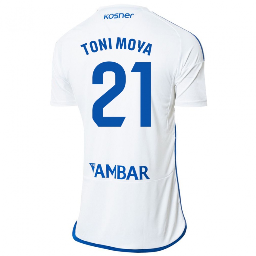 Kinder Toni Moya #21 Weiß Heimtrikot Trikot 2023/24 T-Shirt Österreich