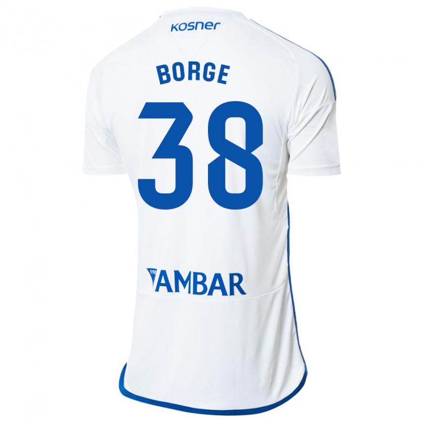 Kinder Andrés Borge #38 Weiß Heimtrikot Trikot 2023/24 T-Shirt Österreich