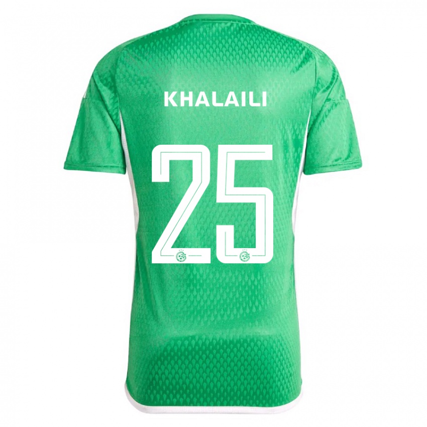 Kinder Anan Khalaili #25 Weiß Blau Heimtrikot Trikot 2023/24 T-Shirt Österreich