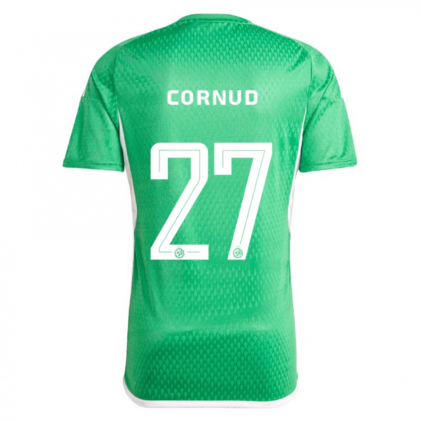 Kinder Pierre Cornud #27 Weiß Blau Heimtrikot Trikot 2023/24 T-Shirt Österreich