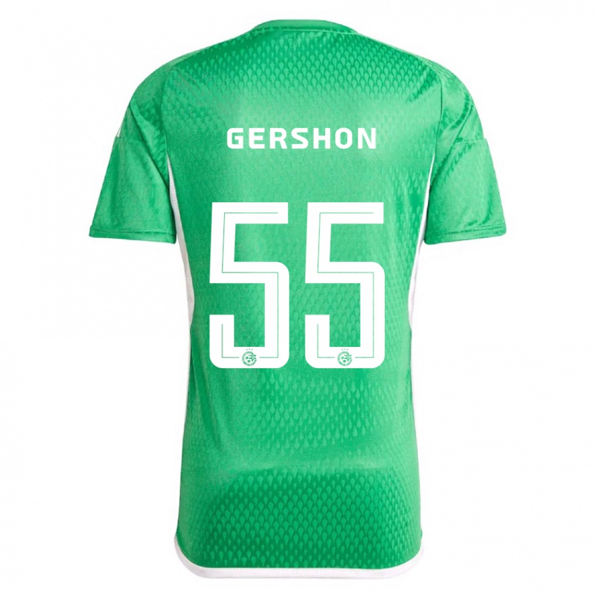 Kinder Rami Gershon #55 Weiß Blau Heimtrikot Trikot 2023/24 T-Shirt Österreich