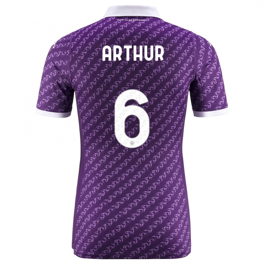 Kinder Arthur Melo #6 Violett Heimtrikot Trikot 2023/24 T-Shirt Österreich