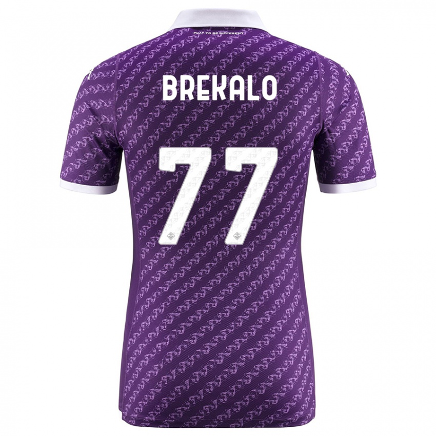 Kinder Josip Brekalo #77 Violett Heimtrikot Trikot 2023/24 T-Shirt Österreich