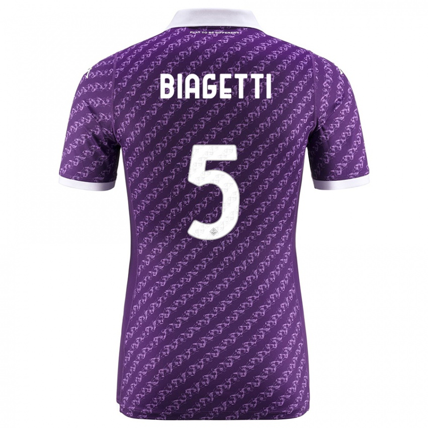 Kinder Christian Biagetti #5 Violett Heimtrikot Trikot 2023/24 T-Shirt Österreich