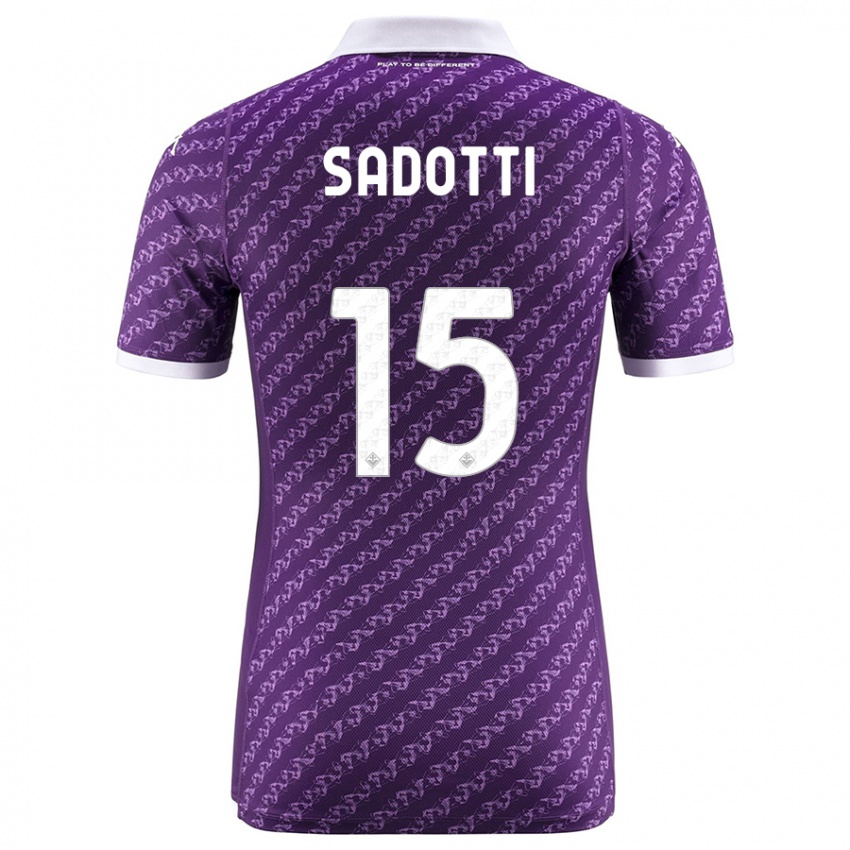 Kinder Edoardo Sadotti #15 Violett Heimtrikot Trikot 2023/24 T-Shirt Österreich