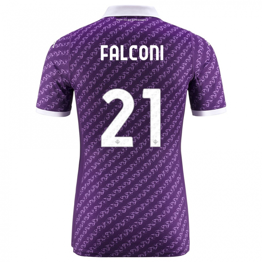 Kinder Niccolò Falconi #21 Violett Heimtrikot Trikot 2023/24 T-Shirt Österreich