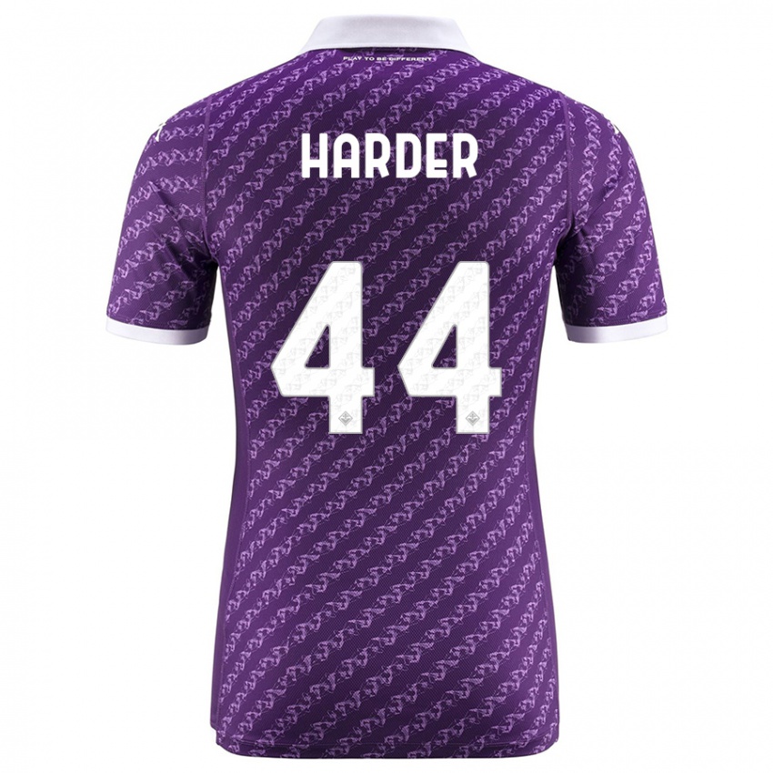 Kinder Jonas Harder #44 Violett Heimtrikot Trikot 2023/24 T-Shirt Österreich