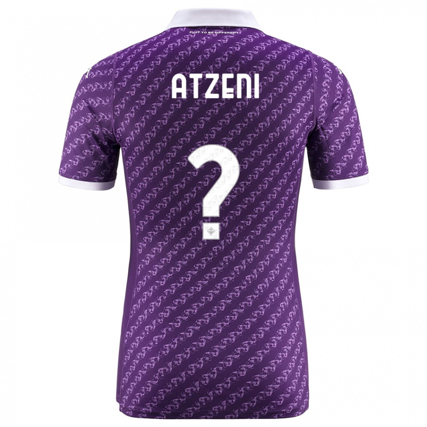 Kinder Davide Atzeni #0 Violett Heimtrikot Trikot 2023/24 T-Shirt Österreich