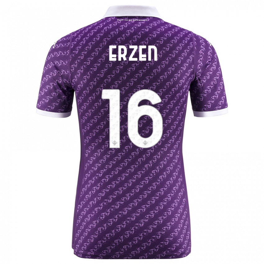 Kinder Kaja Erzen #16 Violett Heimtrikot Trikot 2023/24 T-Shirt Österreich