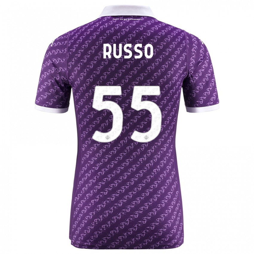 Kinder Federica Russo #55 Violett Heimtrikot Trikot 2023/24 T-Shirt Österreich