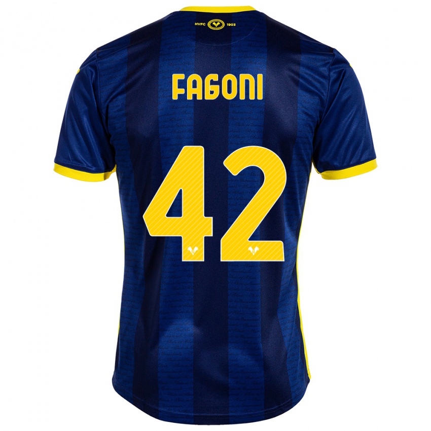 Kinder Marco Fagoni #42 Marine Heimtrikot Trikot 2023/24 T-Shirt Österreich