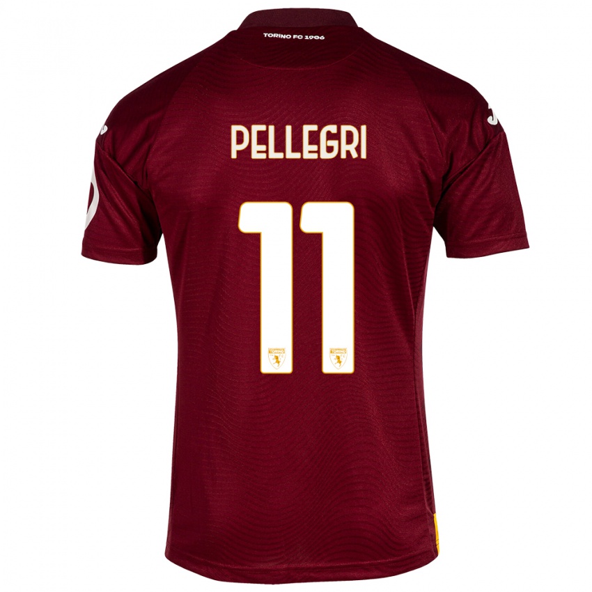 Kinder Pietro Pellegri #11 Dunkelrot Heimtrikot Trikot 2023/24 T-Shirt Österreich