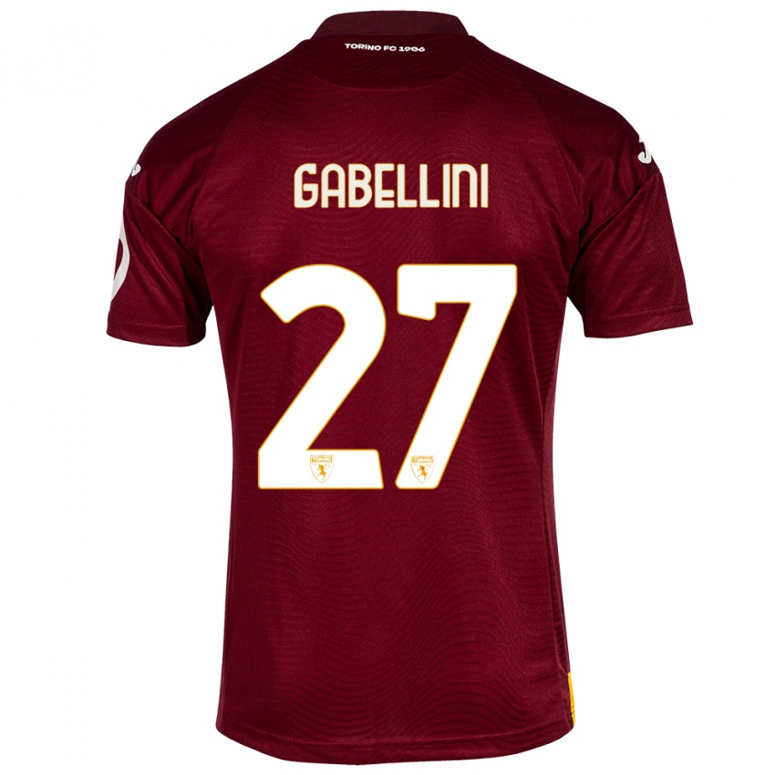 Kinder Tommaso Gabellini #27 Dunkelrot Heimtrikot Trikot 2023/24 T-Shirt Österreich