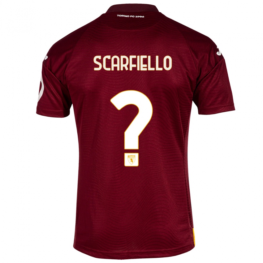 Kinder Luca Scarfiello #0 Dunkelrot Heimtrikot Trikot 2023/24 T-Shirt Österreich