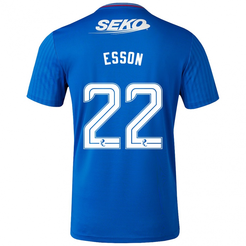 Kinder Victoria Esson #22 Blau Heimtrikot Trikot 2023/24 T-Shirt Österreich