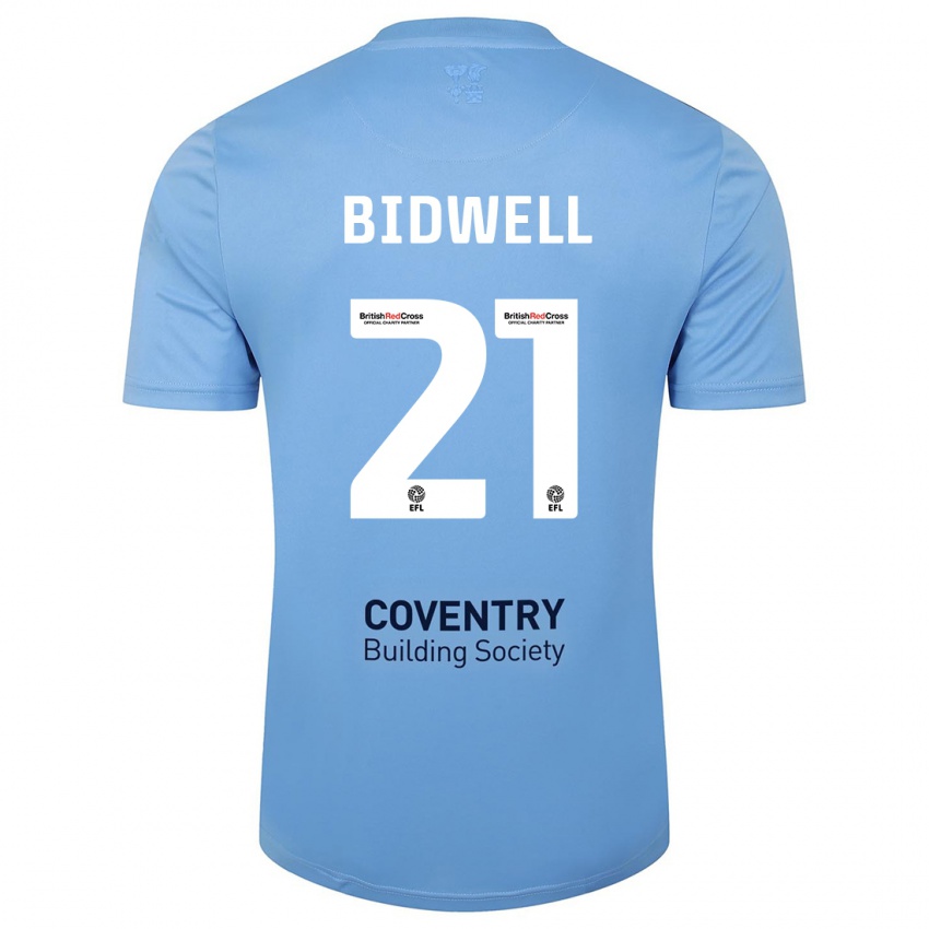 Kinder Jake Bidwell #21 Himmelblau Heimtrikot Trikot 2023/24 T-Shirt Österreich