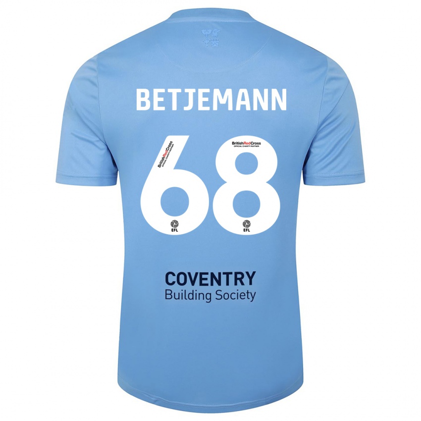 Kinder Elliot Betjemann #68 Himmelblau Heimtrikot Trikot 2023/24 T-Shirt Österreich