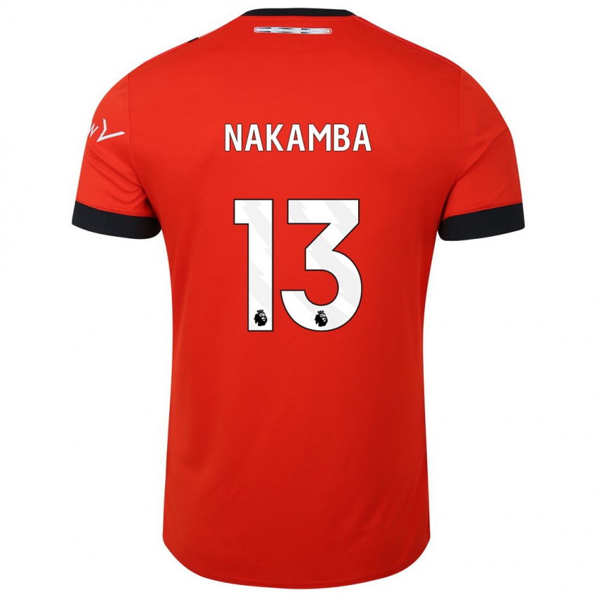 Kinder Marvelous Nakamba #13 Rot Heimtrikot Trikot 2023/24 T-Shirt Österreich