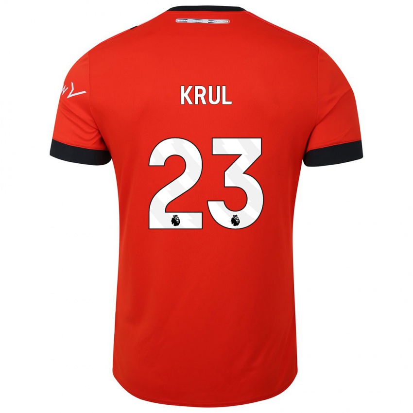 Kinder Tim Krul #23 Rot Heimtrikot Trikot 2023/24 T-Shirt Österreich