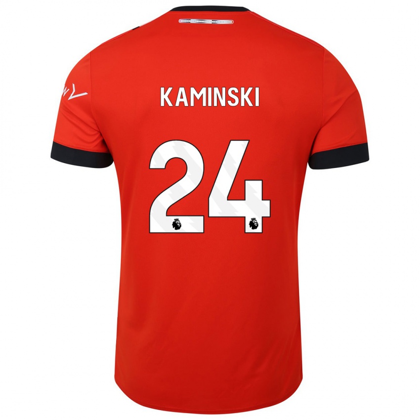 Kinder Thomas Kaminski #24 Rot Heimtrikot Trikot 2023/24 T-Shirt Österreich